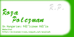 roza polczman business card